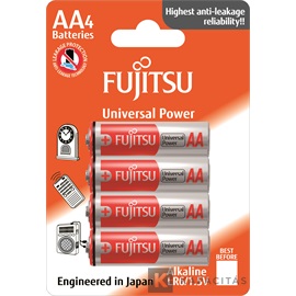 Fujitsu AA ceruza 1.5V alkáli/tartós elemcsomag 4db/csomag