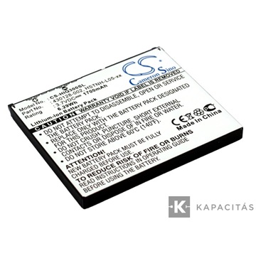 HP HSTNH-S12B, HSTNH-F15C, HSTNH-L05-xx 3.7V 1700mAh utángyártott akku Li-ion