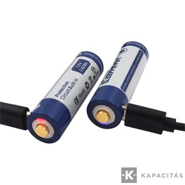 KeepPower 14500/AA 3,6V 950mAh védett Li-ion akkumulátor USB