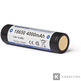 KeepPower 18650 3,7V 4000mAh védett Li-ion akkumulátor