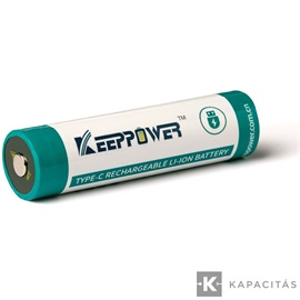 KeepPower 18650 3,7V 4000mAh védett Li-ion akkumulátor USB