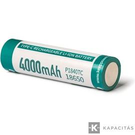 KeepPower 18650 3,7V 4000mAh védett Li-ion akkumulátor USB