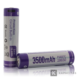 KeepPower 18650 3,7V 3500mAh védett Li-ion akkumulátor USB C