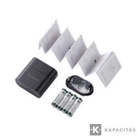 KeepPower I4 Li-ion 4db 2400mAh akku + töltő szett USB-C