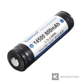 KeepPower 14500 3,7V 800mAh védett Li-ion akkumulátor