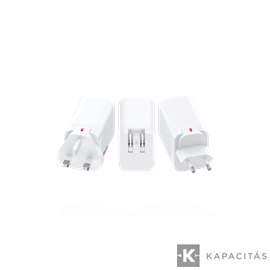 Univerzális utazó gyorstöltő – 3 beépített visszahúzható kábellel, USB-A USB-C, EU-US-UK Plug GaN 45W
