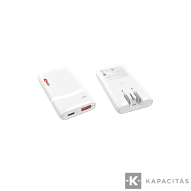 Univerzális ultrakeskeny utazó gyorstöltő, USB-A USB-C, EU-US-UK Plug GaN 65W