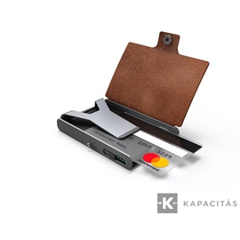 LEDLENSER Flexible Wallet pénztárca/powerbank/lámpa/RFID/QI 100lm barna