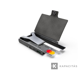 LEDLENSER Flexible Wallet pénztárca/powerbank/lámpa/RFID/QI 100lm szürke