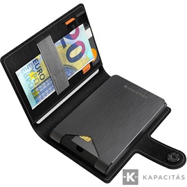 LEDLENSER Lite Wallet Plus pénztárca/lámpa/RFID/QI 150lm fekete