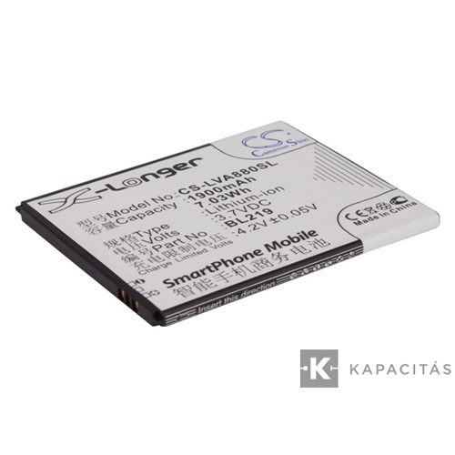 LENOVO BL219 3.7V 1900mAh utángyártott akku Li-ion