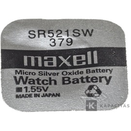 Maxell SR521SW 1,55V ezüst-oxid gombelem 1db