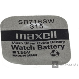 Maxell SR716SW 1,55V ezüst-oxid gombelem 1db