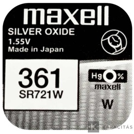 Maxell SR721W 1,55V ezüst-oxid gombelem 1db