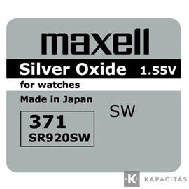 Maxell SR920SW 1,55V ezüst-oxid gombelem 1db