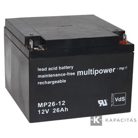 Multipower MP26-12 12V 26Ah zárt ólomakkumulátor