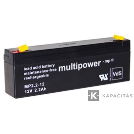 Multipower MP2,3-12 12V 2,3Ah zárt ólomakkumulátor