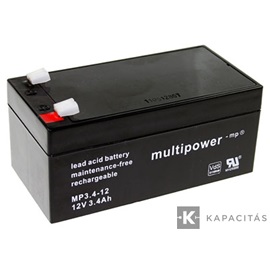 Multipower MP3,4-12 12V 3,4Ah zárt ólomakkumulátor