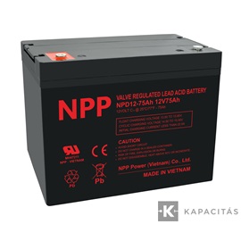 NPP NP12-75 12V 75Ah ólomakkumulátor