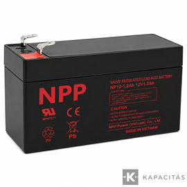 NPP NP12 1,2 12V 1,2 Ah ólomakkumulátor