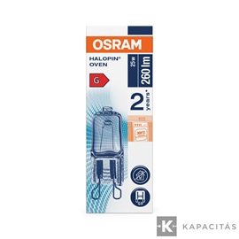 OSRAM HALOPIN Sütőizzó |66725| 25W, +300°C, G9, átlátszó
