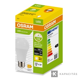 OSRAM LED PCR CLASSIC A normál izzó 13W |100W| 2700K 1.521lm E27, meleg fehér