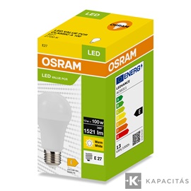 OSRAM LED PCR CLASSIC A normál izzó 13W |100W| 2700K 1.521lm E27, meleg fehér