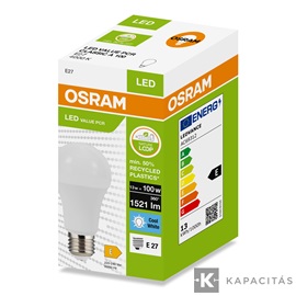 OSRAM LED PCR CLASSIC A normál izzó 13W |100W| 4000K 1.521lm E27, természetes fehér