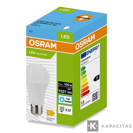 OSRAM LED PCR CLASSIC A normál izzó 13W |100W| 6500K 1.521lm E27, hideg fehér