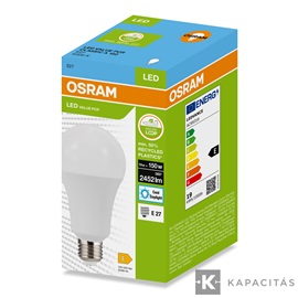 OSRAM LED PCR CLASSIC A normál izzó 19W |150W| 6500K 2.452lm E27, hideg fehér