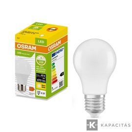 OSRAM LED PCR CLASSIC A normál izzó 4.9W |40W| 2700K 470lm E27, meleg fehér