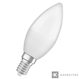 OSRAM LED PCR CLASSIC B gyertya izzó 4.9W |40W| 2700K 470lm E14, meleg fehér