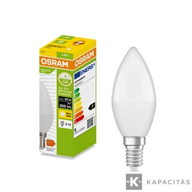 OSRAM LED PCR CLASSIC B gyertya izzó 7.5W |60W| 2700K 806lm E14, meleg fehér