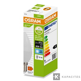 OSRAM LED PCR CLASSIC B gyertya izzó 7.5W |60W| 4000K 806lm E14, természetes fehér