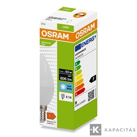 OSRAM LED PCR CLASSIC B gyertya izzó 7.5W |60W| 4000K 806lm E14, természetes fehér