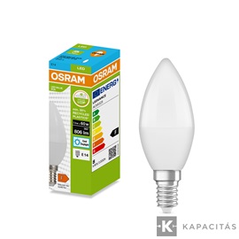 OSRAM LED PCR CLASSIC B gyertya izzó 7.5W |60W| 6500K 806lm E14, hideg fehér