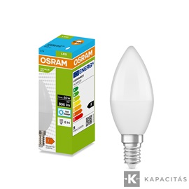 OSRAM LED PCR CLASSIC B gyertya izzó 7.5W |60W| 6500K 806lm E14, hideg fehér