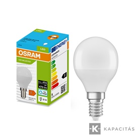OSRAM LED PCR CLASSIC P kisgömb izzó 4.9W |40W| 6500K 470lm E14, hideg fehér