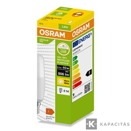OSRAM LED PCR STICK izzó 8.5W |60W| 2700K 806lm E14, meleg fehér