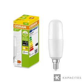 OSRAM LED PCR STICK izzó 8.5W |60W| 2700K 806lm E14, meleg fehér