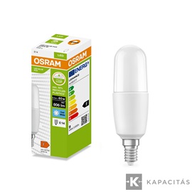 OSRAM LED PCR STICK izzó 8.5W |60W| 4000K 806lm E14, természetes fehér