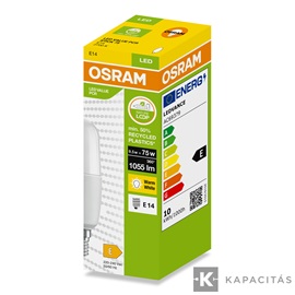OSRAM LED PCR STICK izzó 9.5W |75W| 2700K 1.055lm E14, meleg fehér