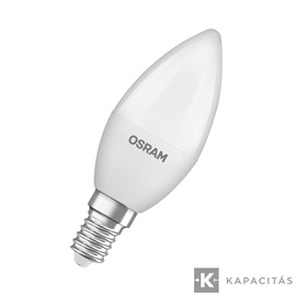 OSRAM LED VALUE CLASSIC B gyertya izzó 7W |60W| 2700K 806lm E14, meleg fehér
