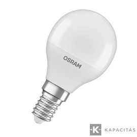 OSRAM LED VALUE CLASSIC P kisgömb izzó 4.9W |40W| 4000K 470lm E14, természetes fehér