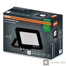 OSRAM LED reflektor LUX 10W 840, 900lm, IP65, természetes fehér, fekete