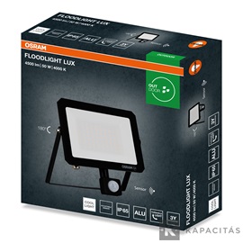 OSRAM LED reflektor LUX SENSOR 50W 840, 4.500lm, IP65, természetes fehér, fekete