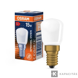 OSRAM SPECIAL Sütőizzó T26/57, 15W, 300°C, E14, matt