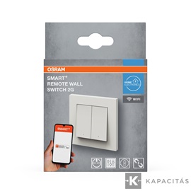 OSRAM Smart+ WIFI Fali kapcsoló távvezérlő 2 csatorna, IP20, mágneses, hordozható, fehér