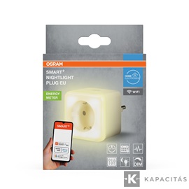 OSRAM Smart+ WIFI Hálózati dugalj éjjeli fénnyel, beltéri IP20, 16A, fehér