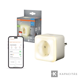 OSRAM Smart+ WIFI Hálózati dugalj éjjeli fénnyel, beltéri IP20, 16A, fehér
